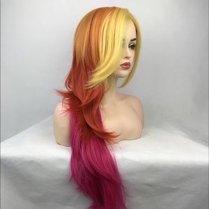 Blaise //Fire flame colored full synthetic Wig